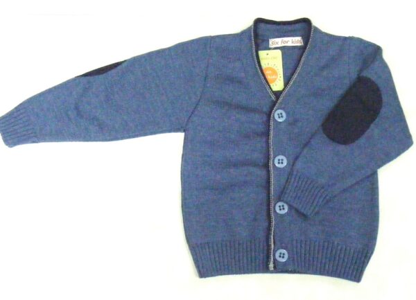 Jacheta tricotata baieti ANDREI 5-12 ani blue/bleumarin