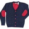 Jacheta tricotata baieti DOREL 5-16 ani, bleumarin/rosu