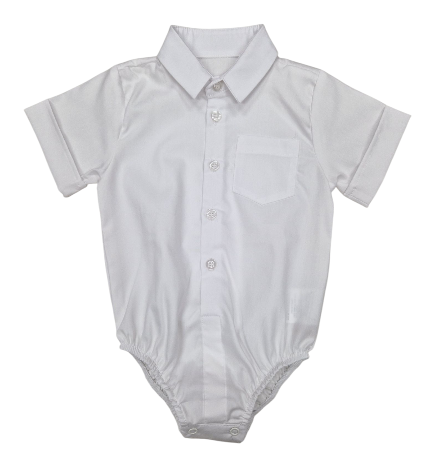 Camasa body baieti manecac scurta, alba