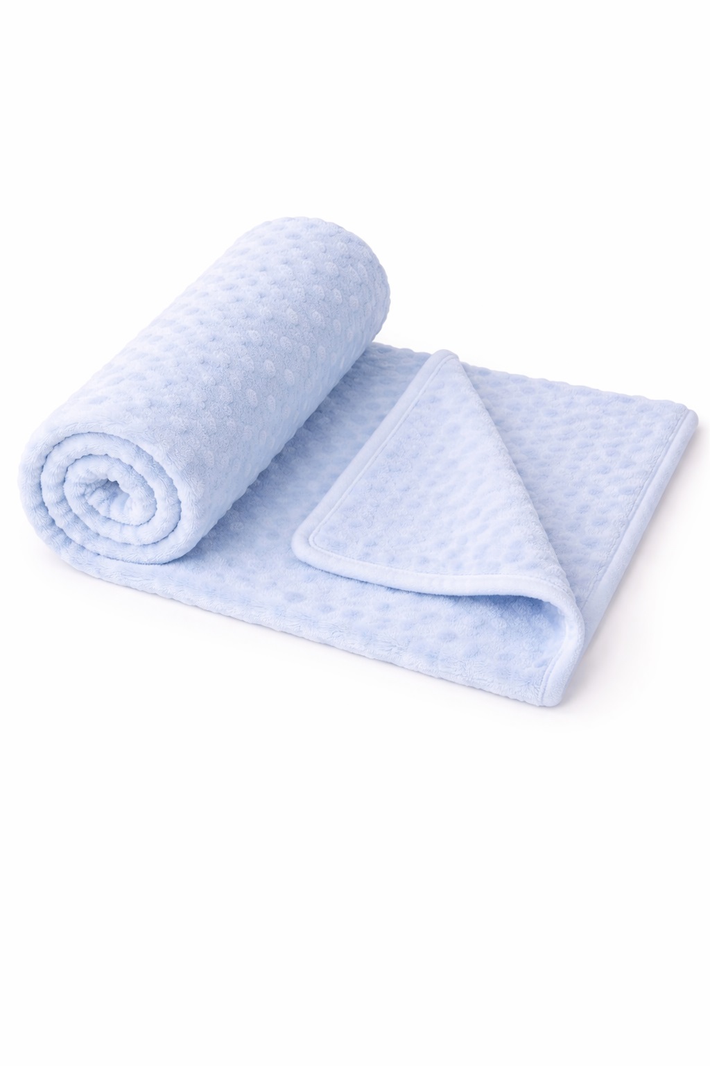 Păturică bebe botez albastru SOFFI