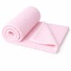 Păturică bebe botez pufoasă roz SOFFI