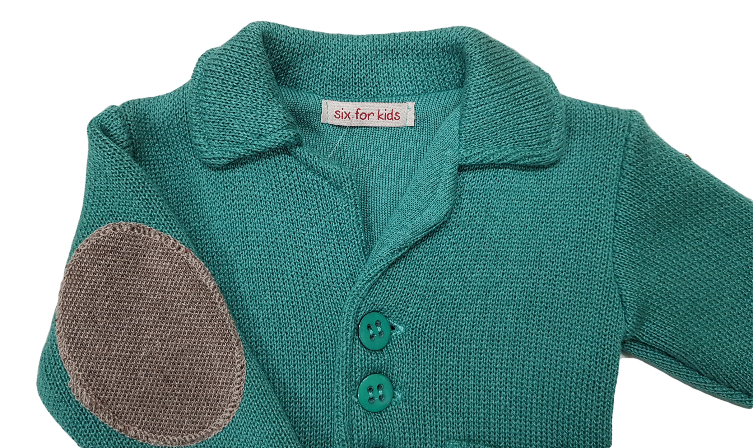Sacou tricotat baieti EDI 0-12 luni, verde1