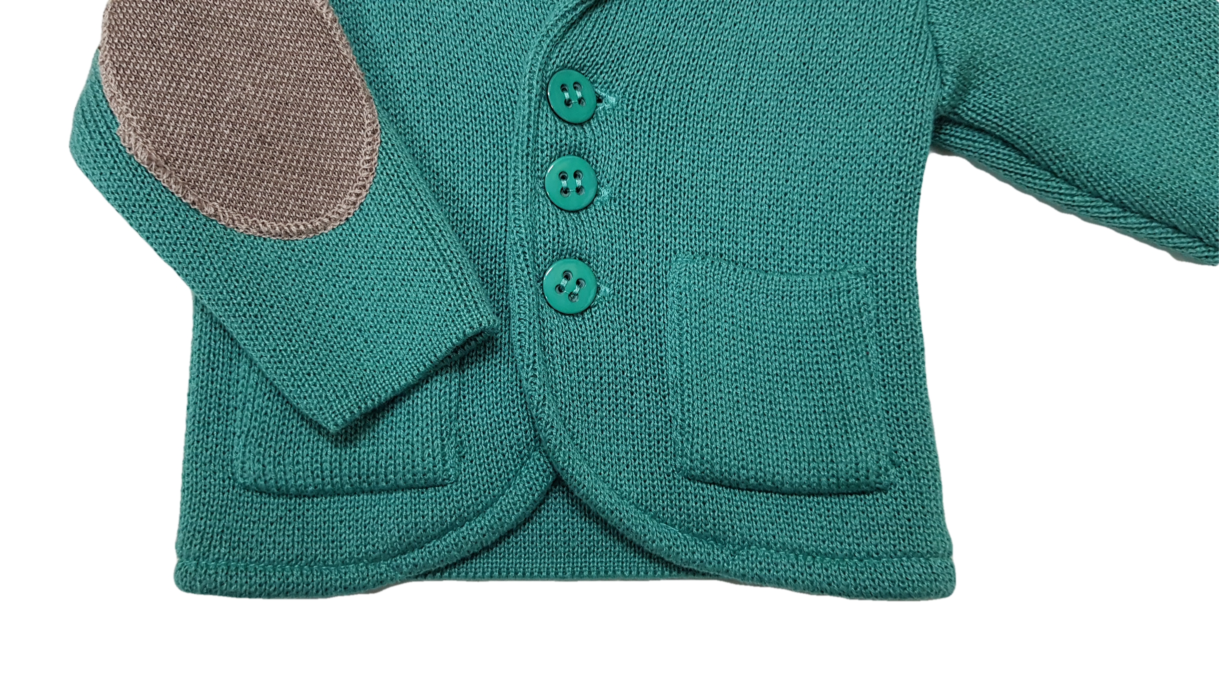 Sacou tricotat baieti EDI 0-12 luni, verde2