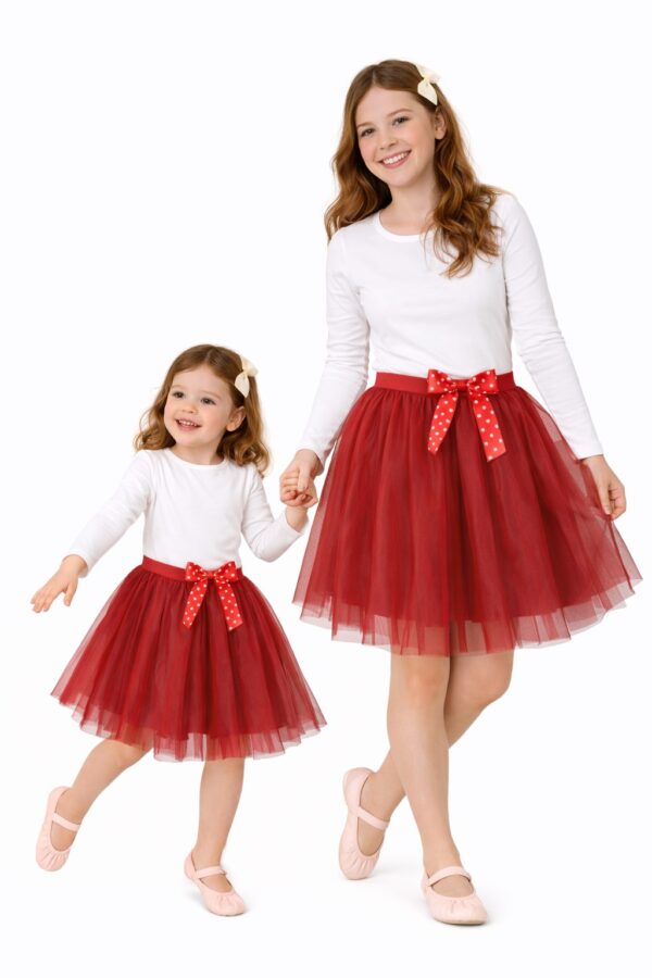 Fusta rosie tulle fete