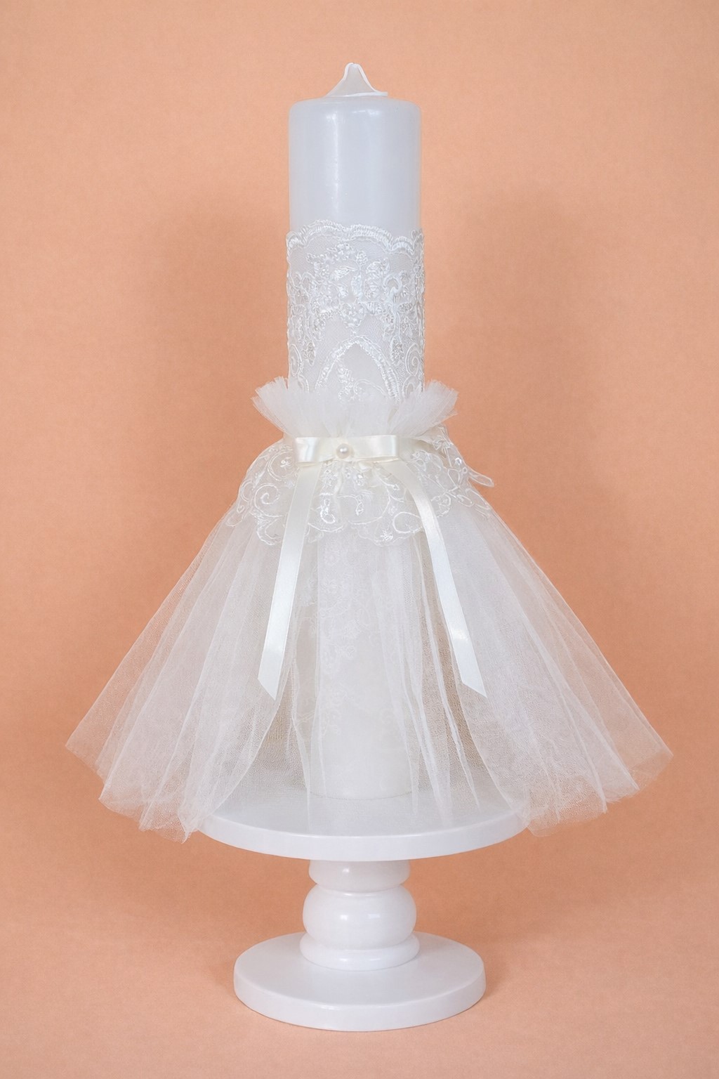 lumanare botez bulle crem