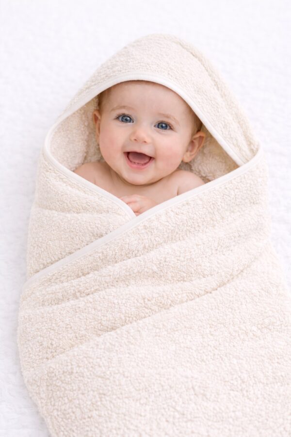 Prosop bebe SOFFI 90x90 cm crem