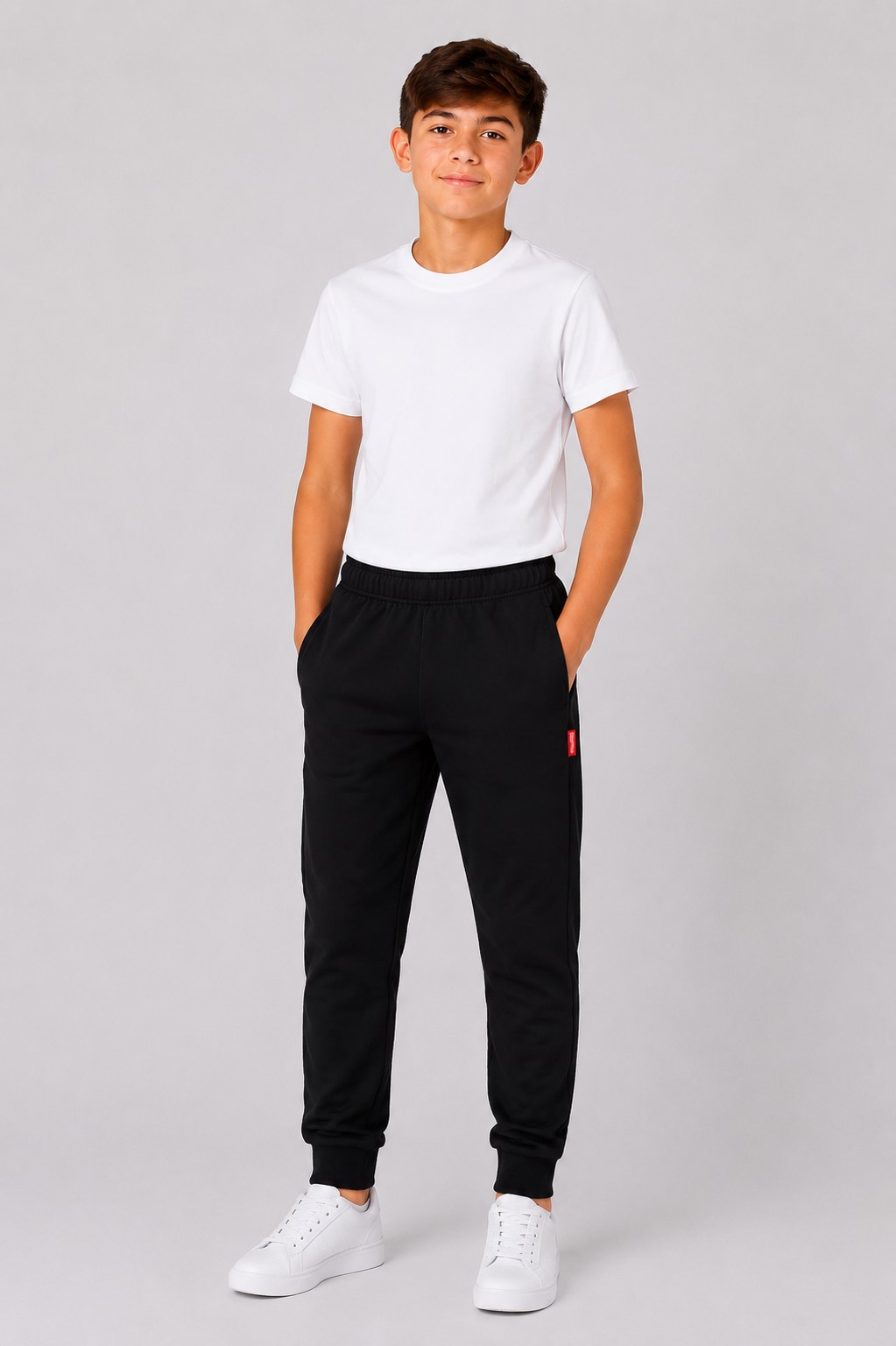 pantaloni trening bumbac copii negru