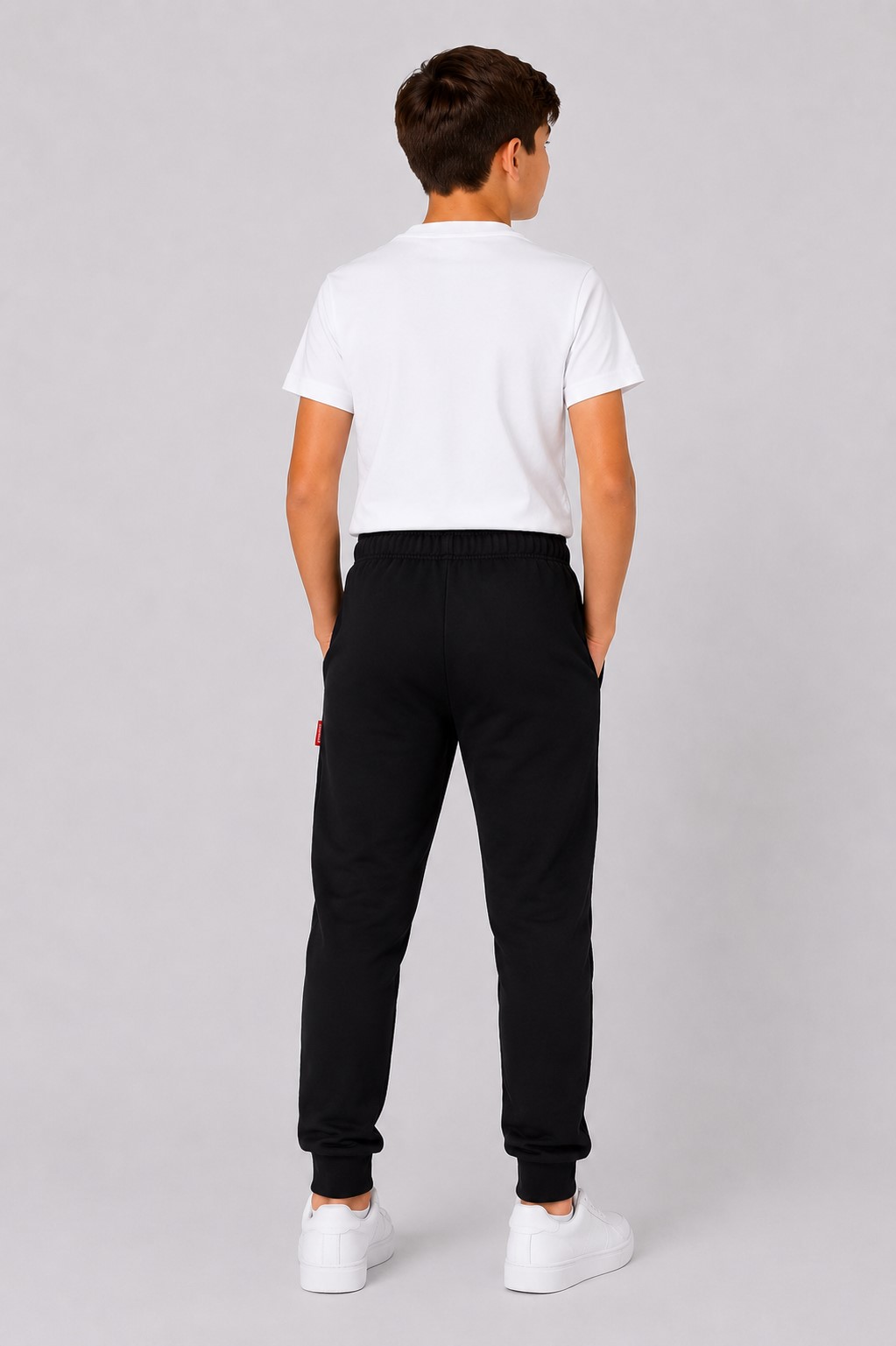 pantaloni trening bumbac copii negru1