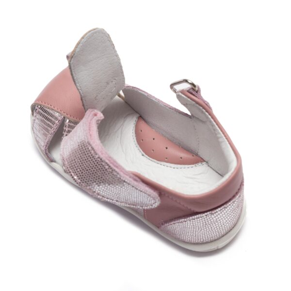 Sandale fete piele naturala PABLO roz print