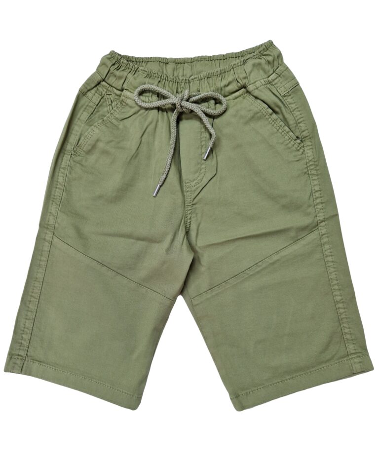 Pantaloni baieti 3/4 eleganti MUSTI, vernil 7-11ani