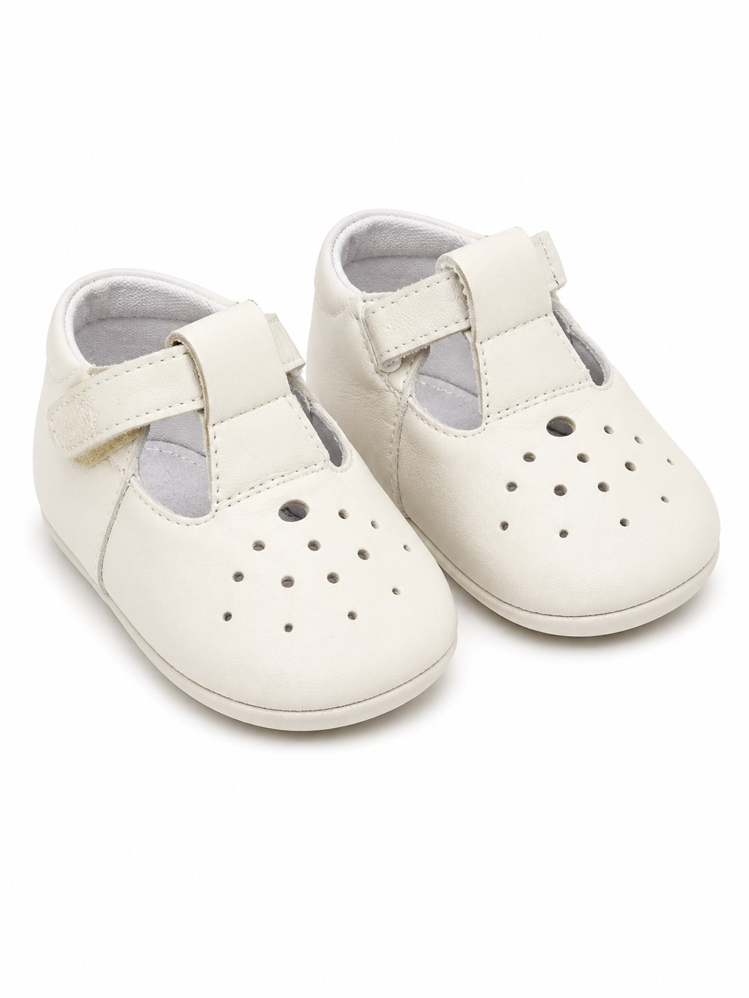 sandalute albe botez piele naturala WIN