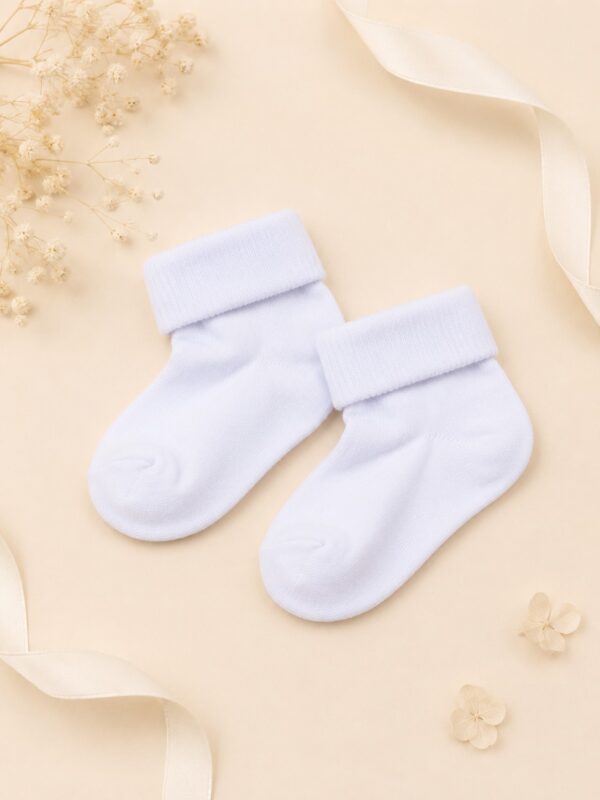 Set 4 perechi sosete bebe fara elastic 0-12 luni