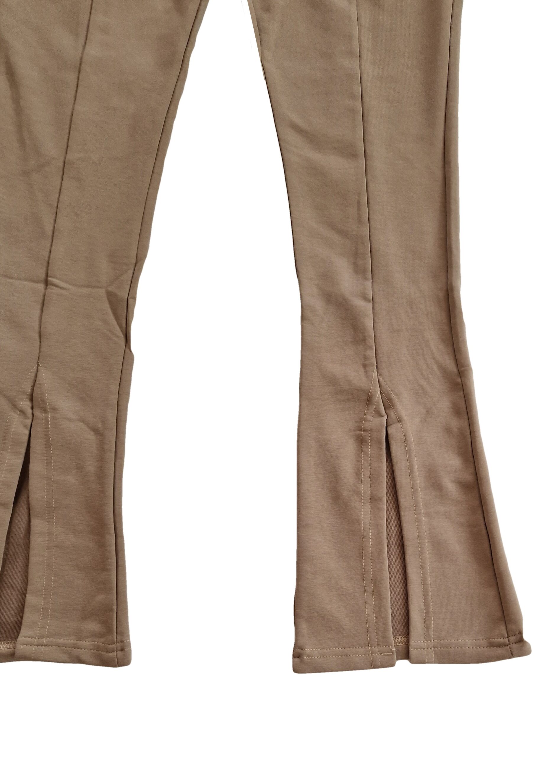 Pantaloni fete evazati GIRL's, bej1