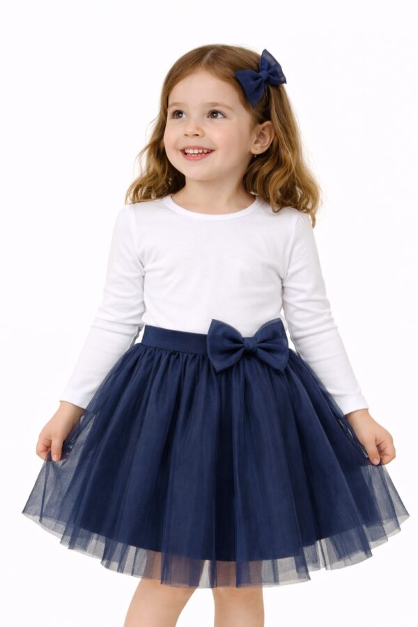 Fusta tulle bleumarin fete