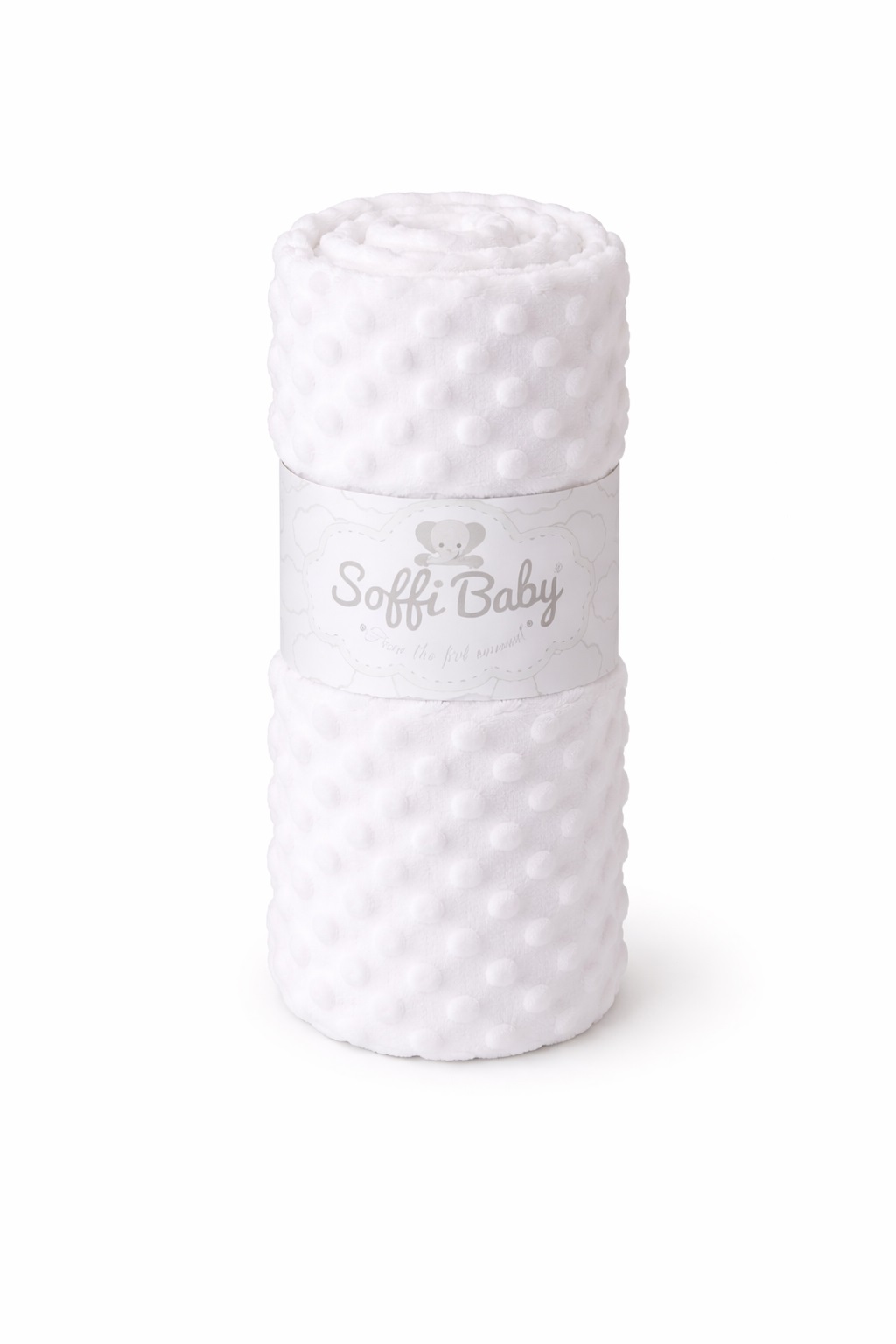 Păturică bebe botez albă SOFFI1