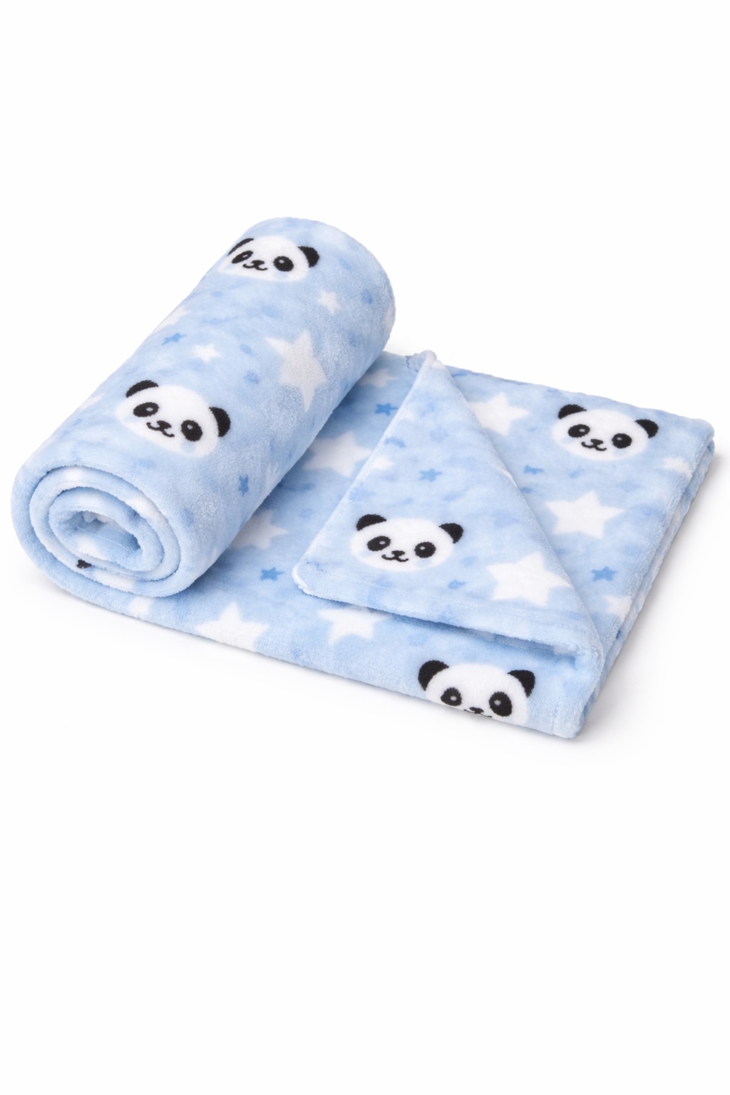 Păturică bebe botez albastră cu ursuleți SOFFI