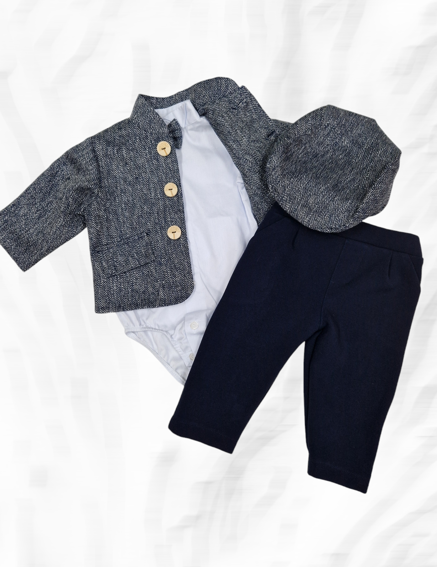 Costum botez baieti MATEI, stofa bleumarin2