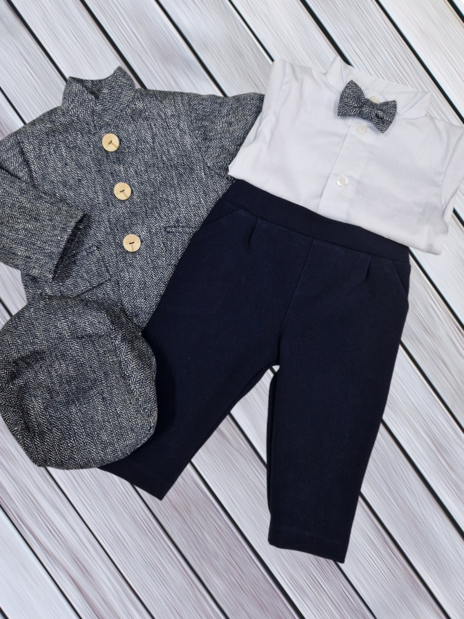 Costum botez baieti MATEI, stofa bleumarin3