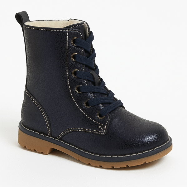Ghete imblanite din piele naturala pentru fete BLEUMARIN SIDEF 22-27