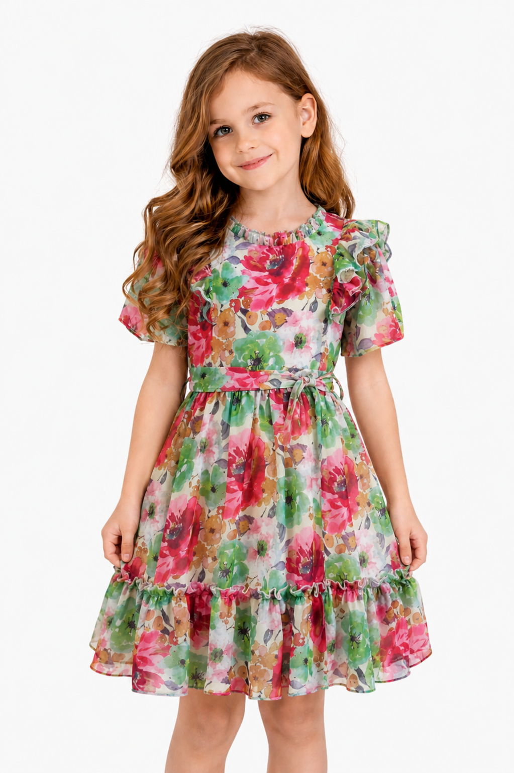 Rochie dama Daria rosu verde