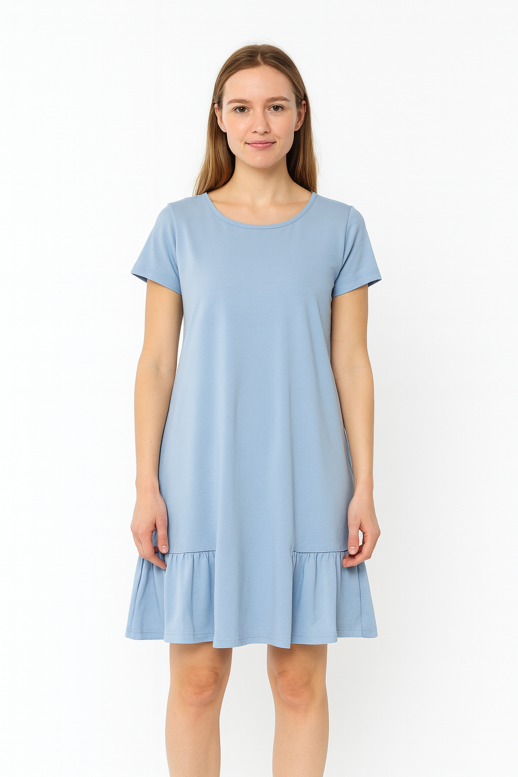Rochie din bumbac dama AMELIA Bleu