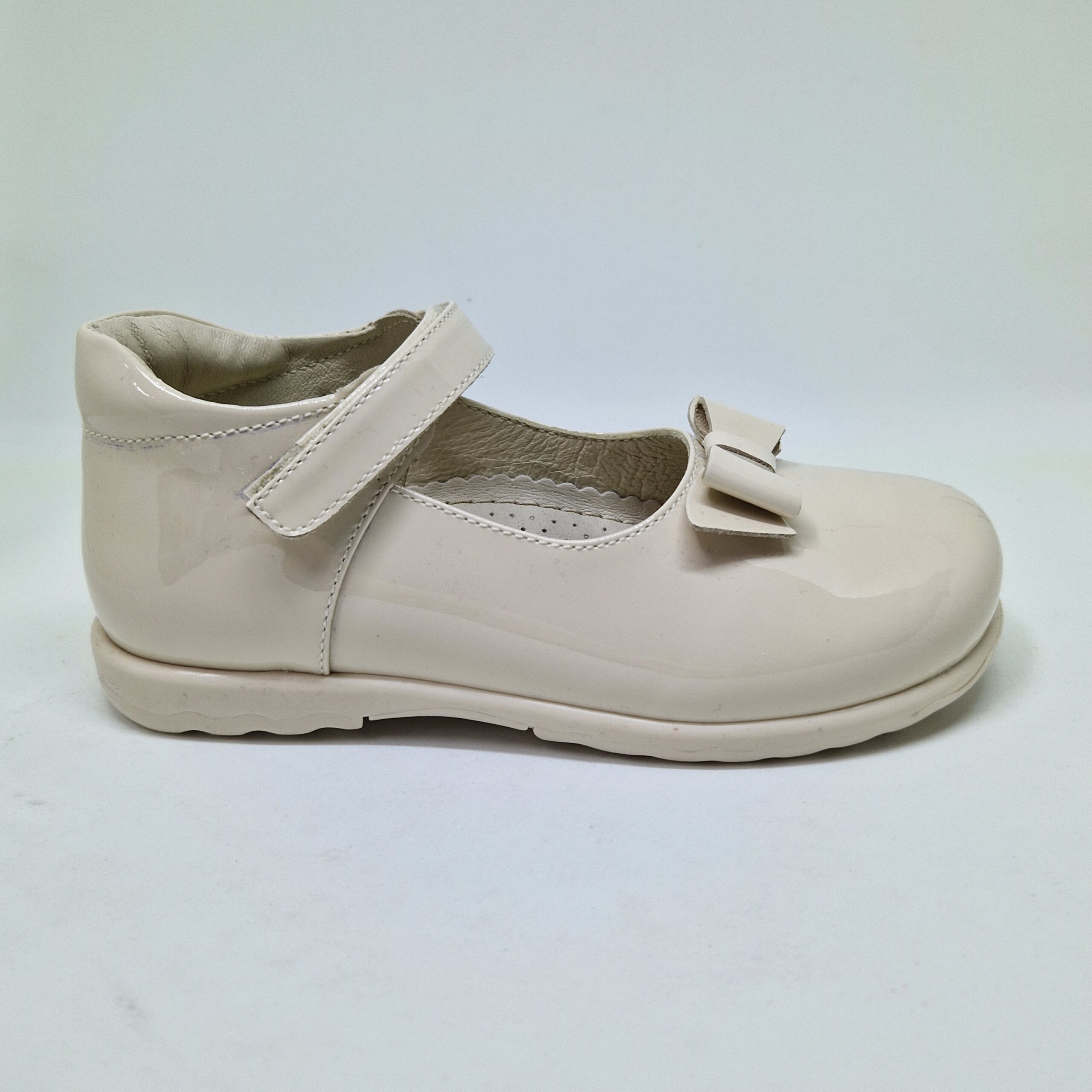 Balerini piele naturala lacuita BAMBY ivory3