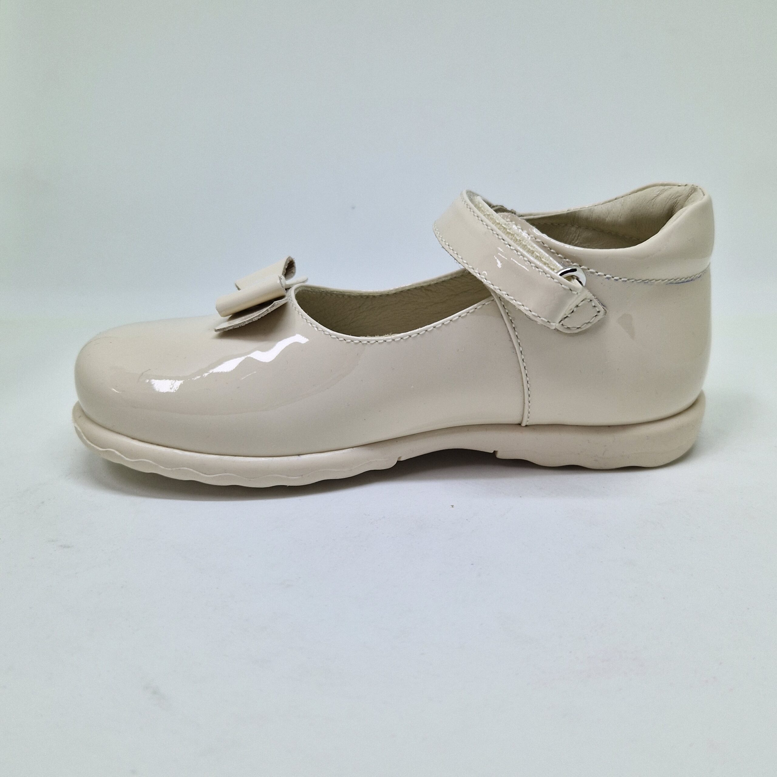 Balerini piele naturala lacuita BAMBY ivory4