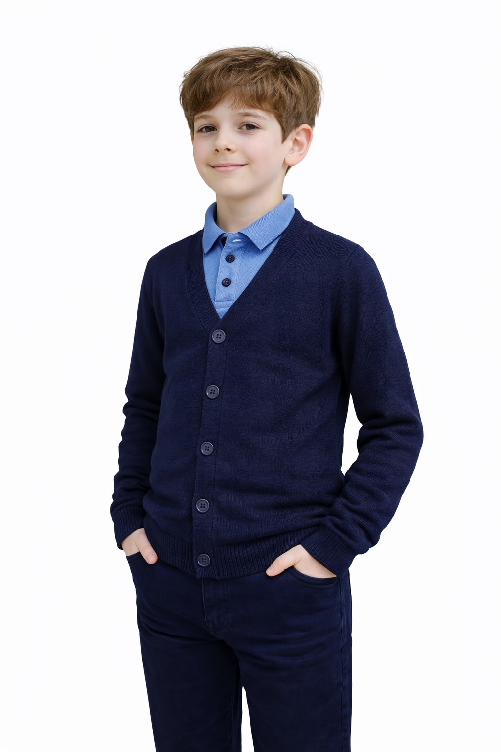cardigan baieti scoala bleumarin Dorel