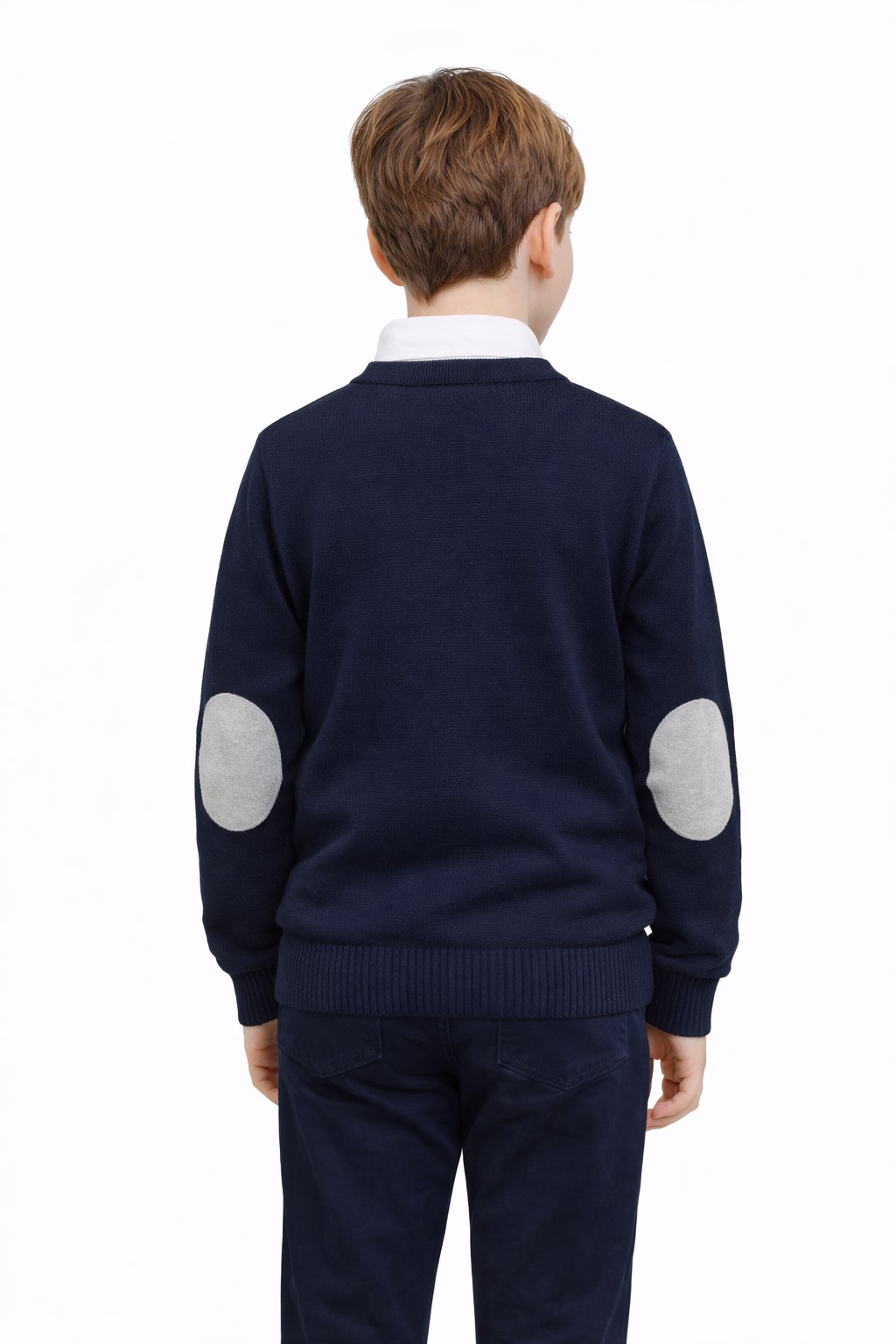 cardigan baieti scoala bleumarin gri Dorel1