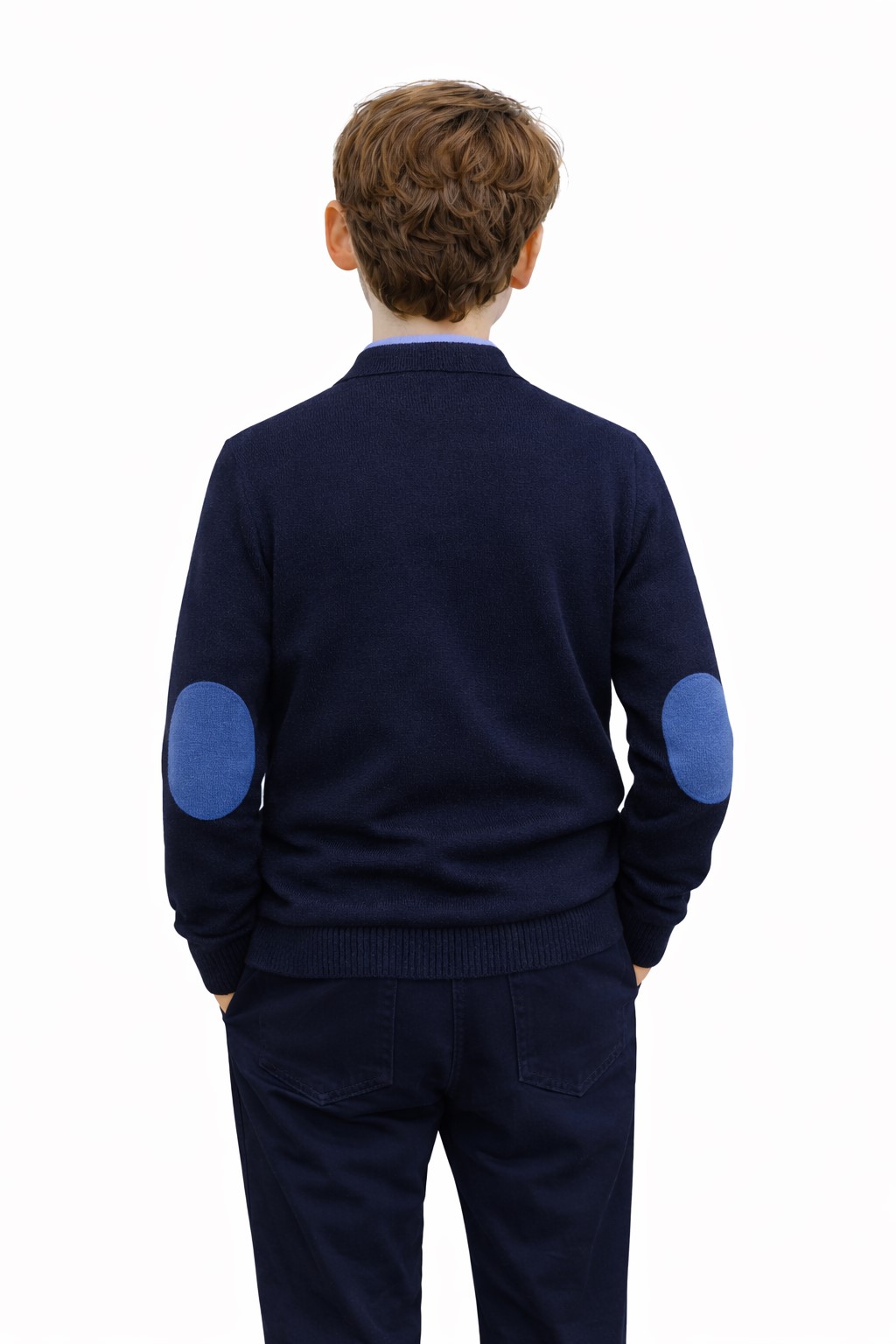 cardigan baieti scoala bleumarin navy Dorel1