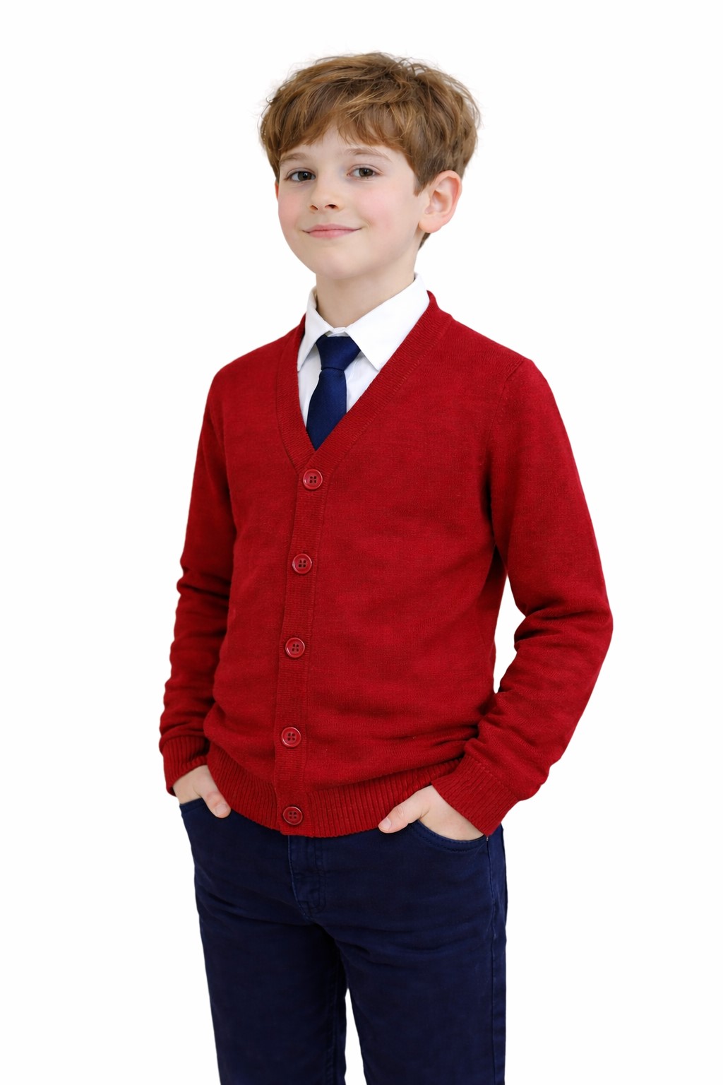 cardigan baieti scoala grena Dorel2