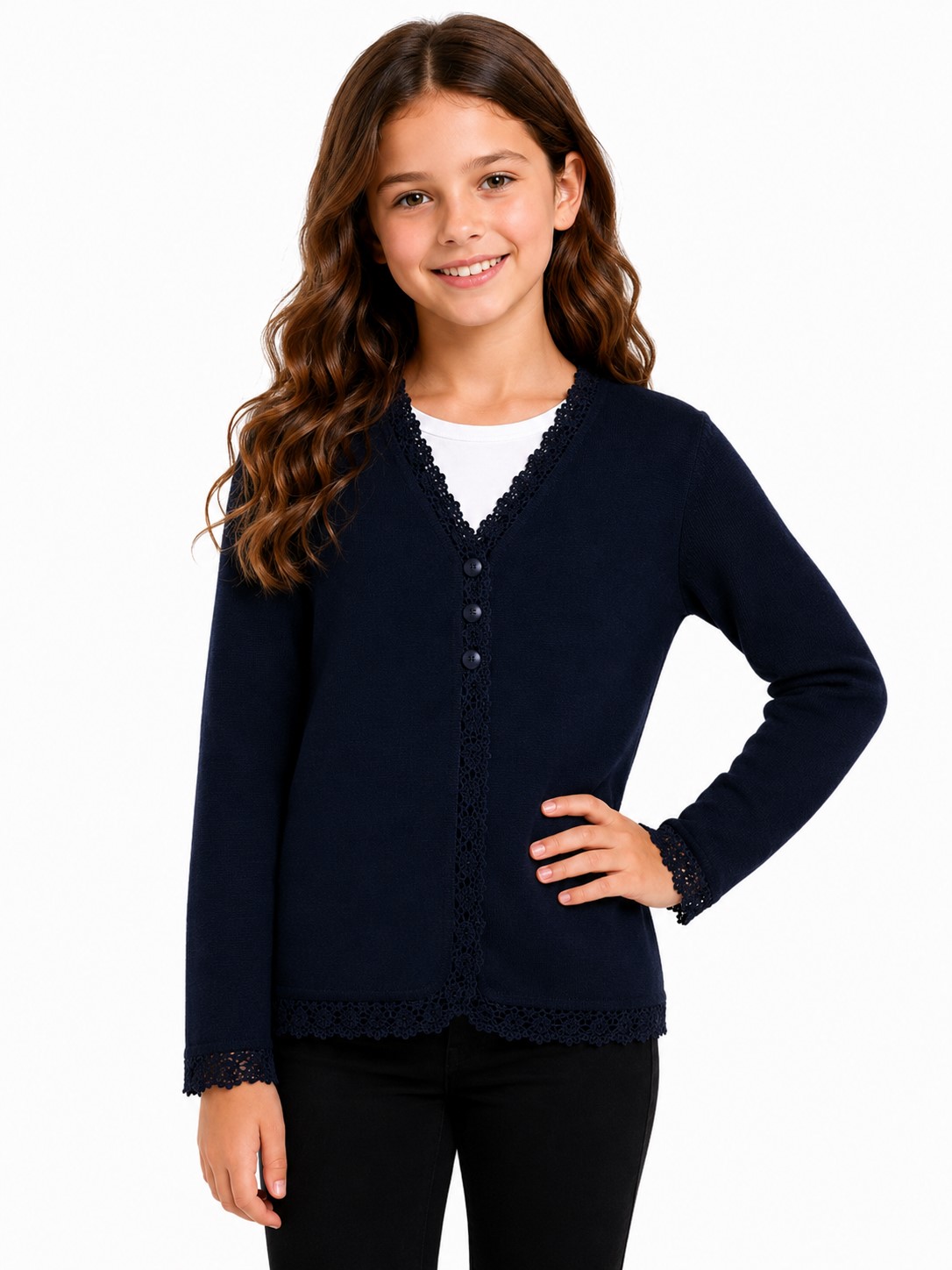 cardigan fete bleumarin Antonia1