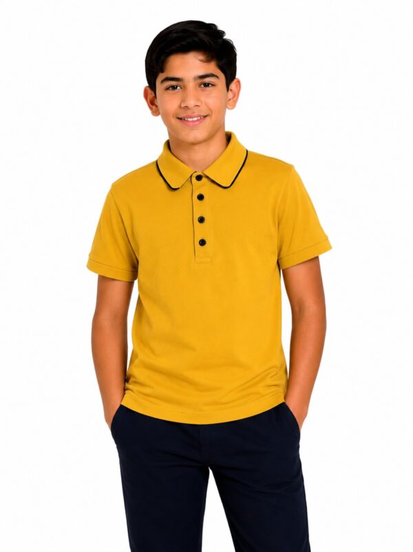 Tricou polo baieti GABRIEL galben