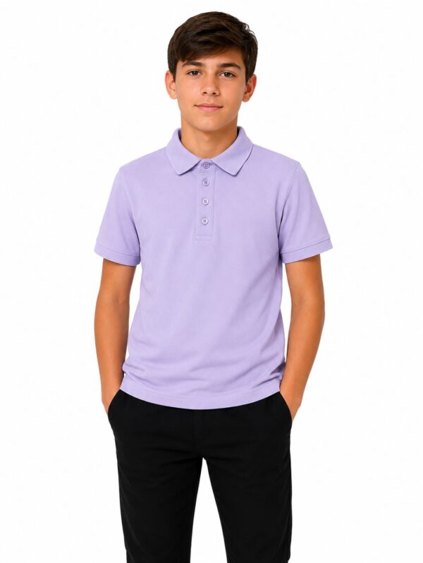Tricou polo scoala baieti GABRIEL lila