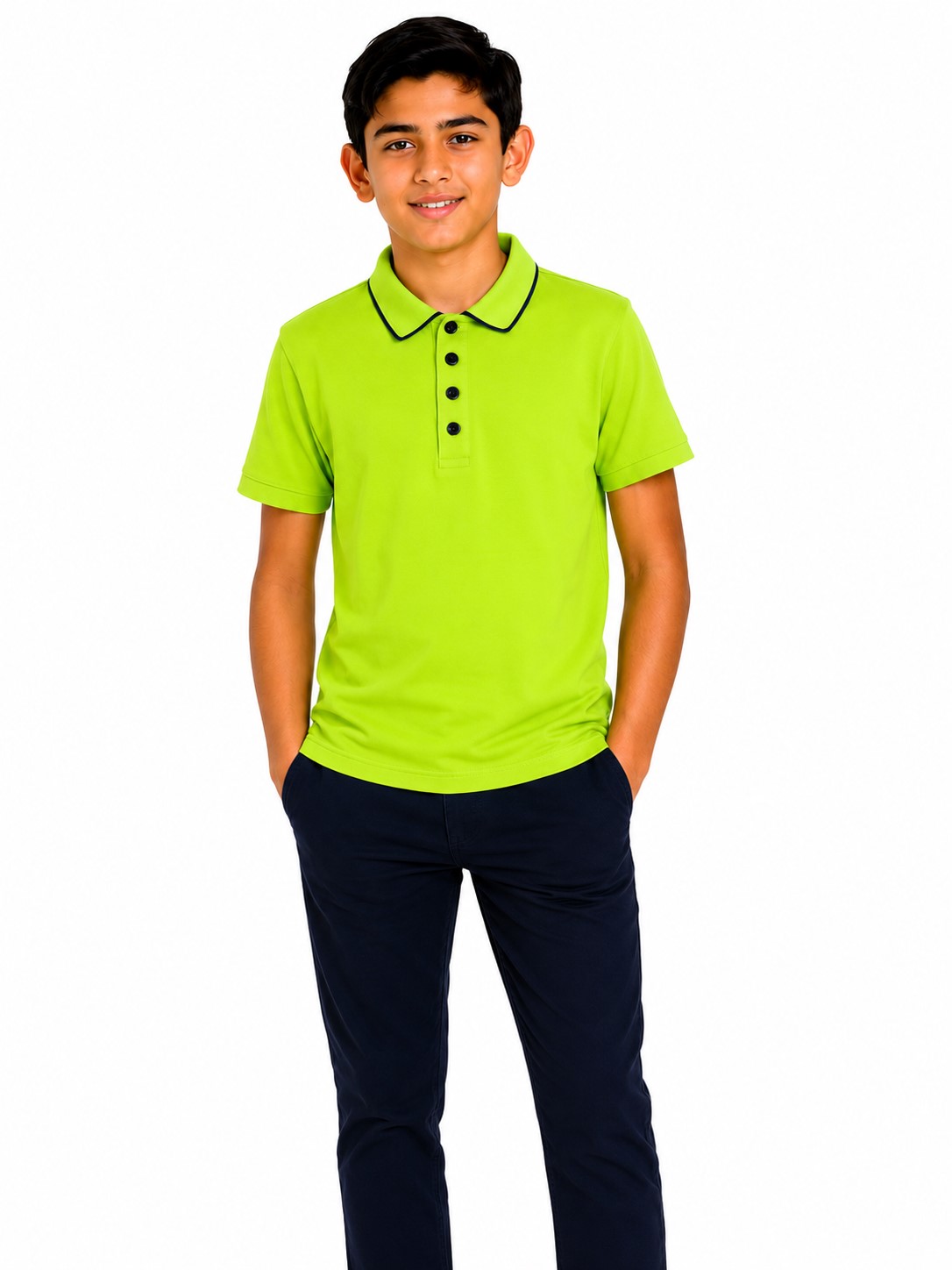 tricou polo scoala gabriel verde1