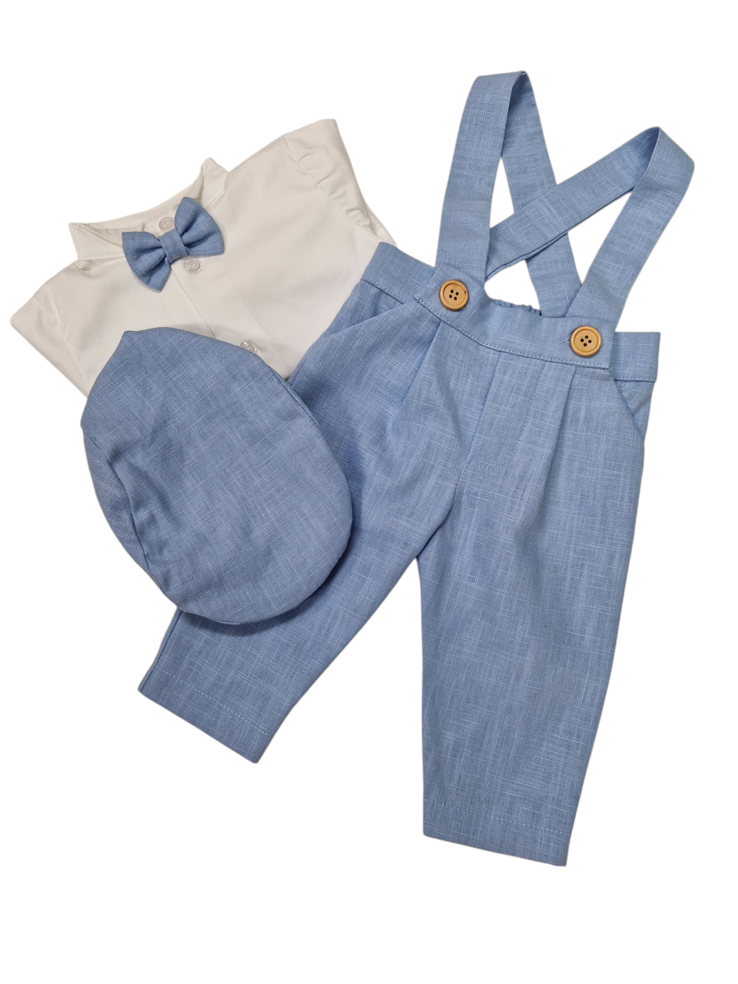 Compleu de in baietel model IONUT, 0-1 ani, bleu1