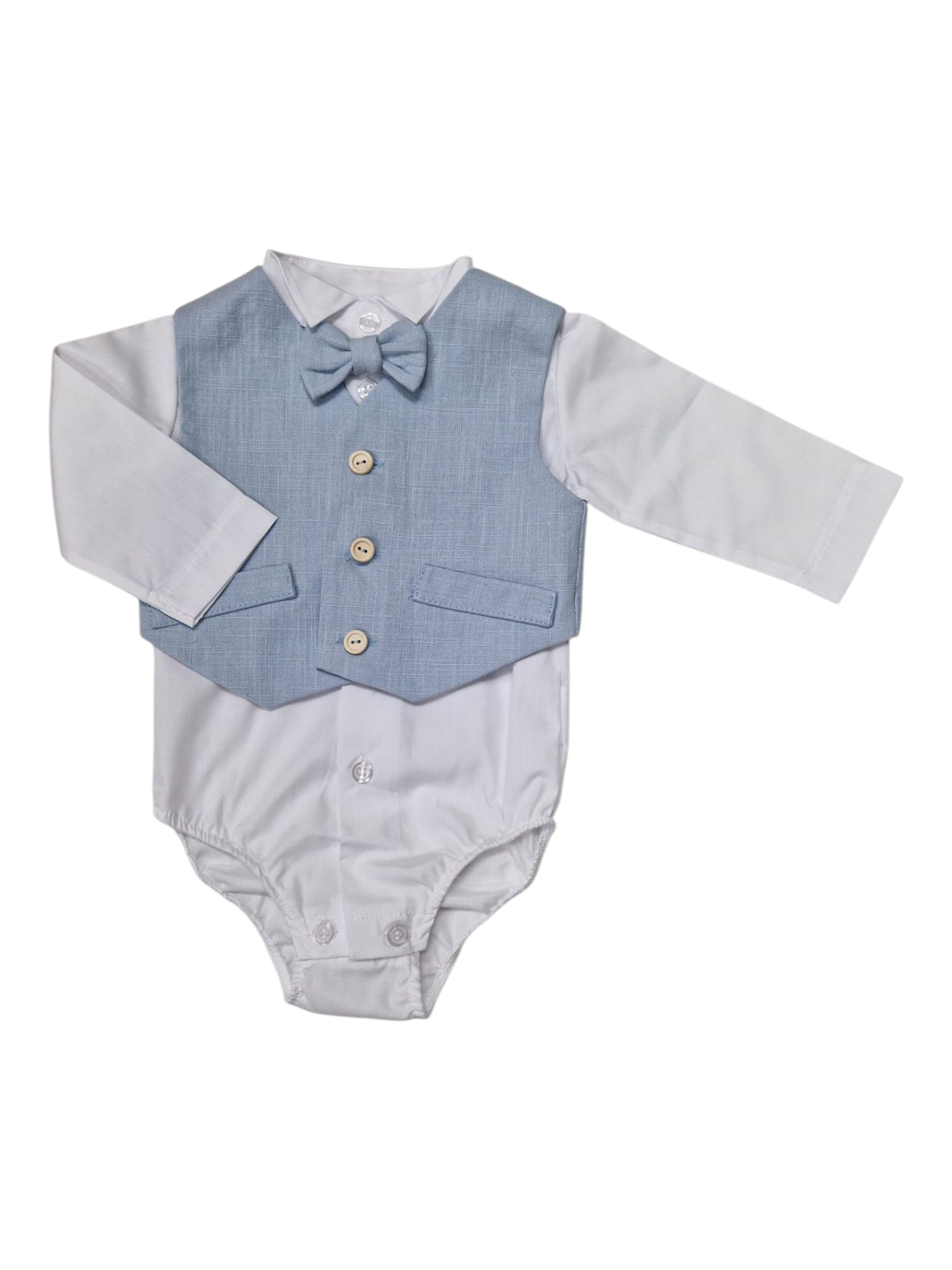 Costum botez baiat VICTOR, blue1