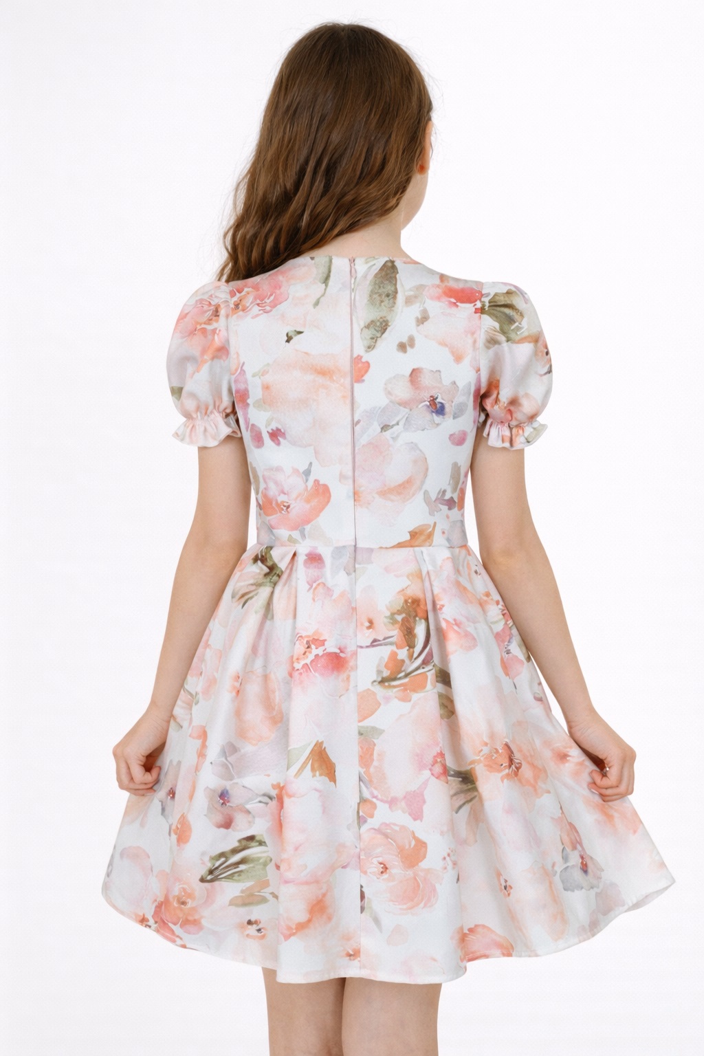Rochie elegantă fete florală pastel SUMMER1