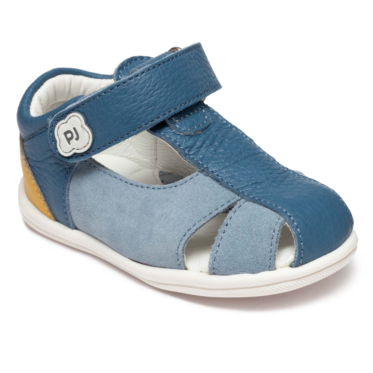 Sandale baieti din piele cu talonet si talpa flexibila Pablo blue 18-26