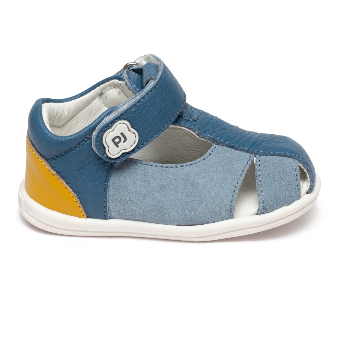 Sandale baieti din piele cu talonet si talpa flexibila Pablo blue 18-261