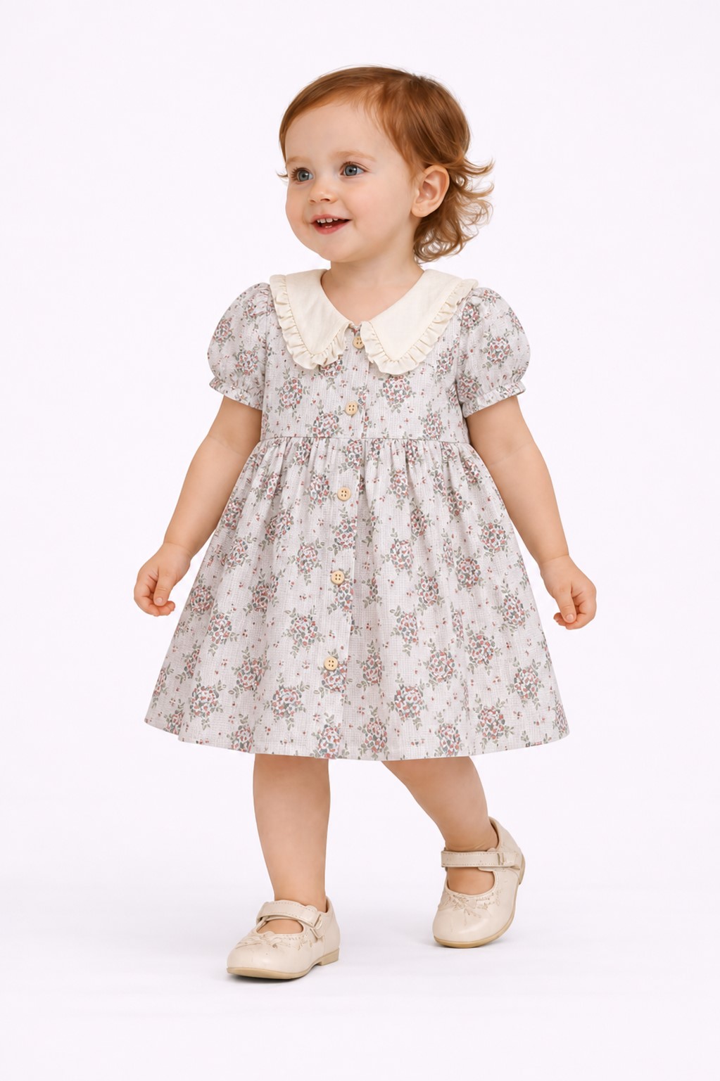 rochita fete baby flower bej1