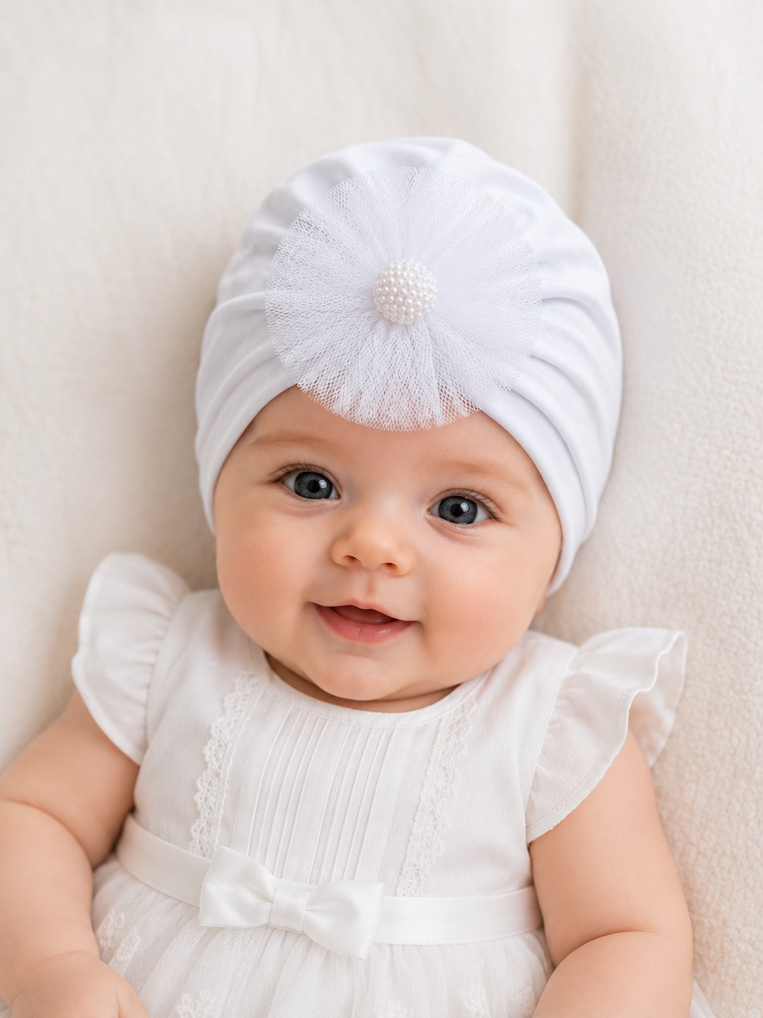 turban botez fete alb t206