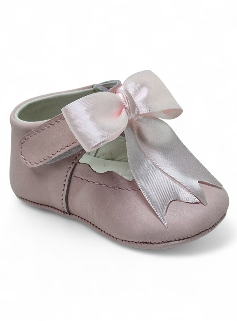 Balerini botez fete piele naturala LORE, roz (2)