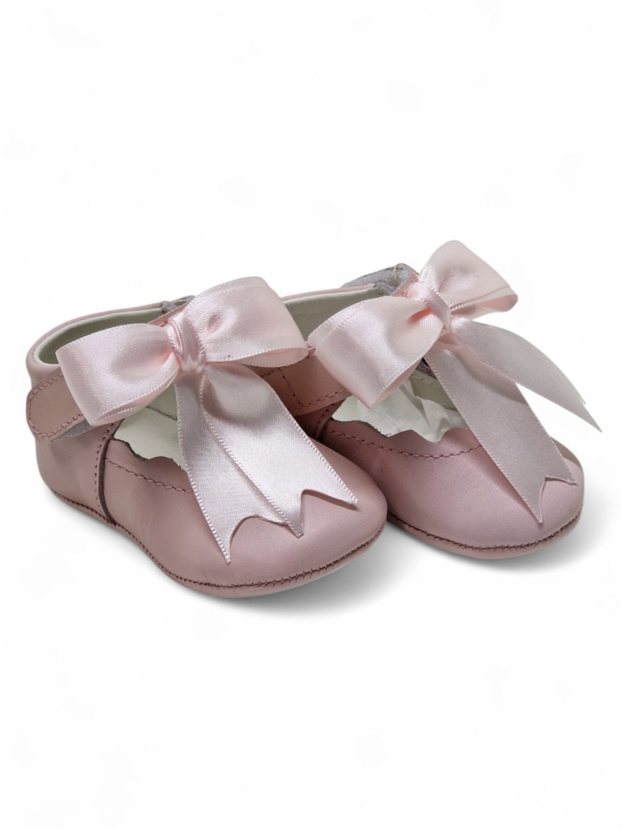 Balerini botez fete piele naturala LORE, roz (3)