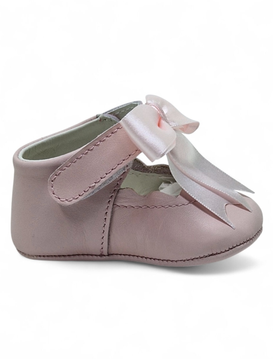 Balerini botez fete piele naturala LORE, roz (4)