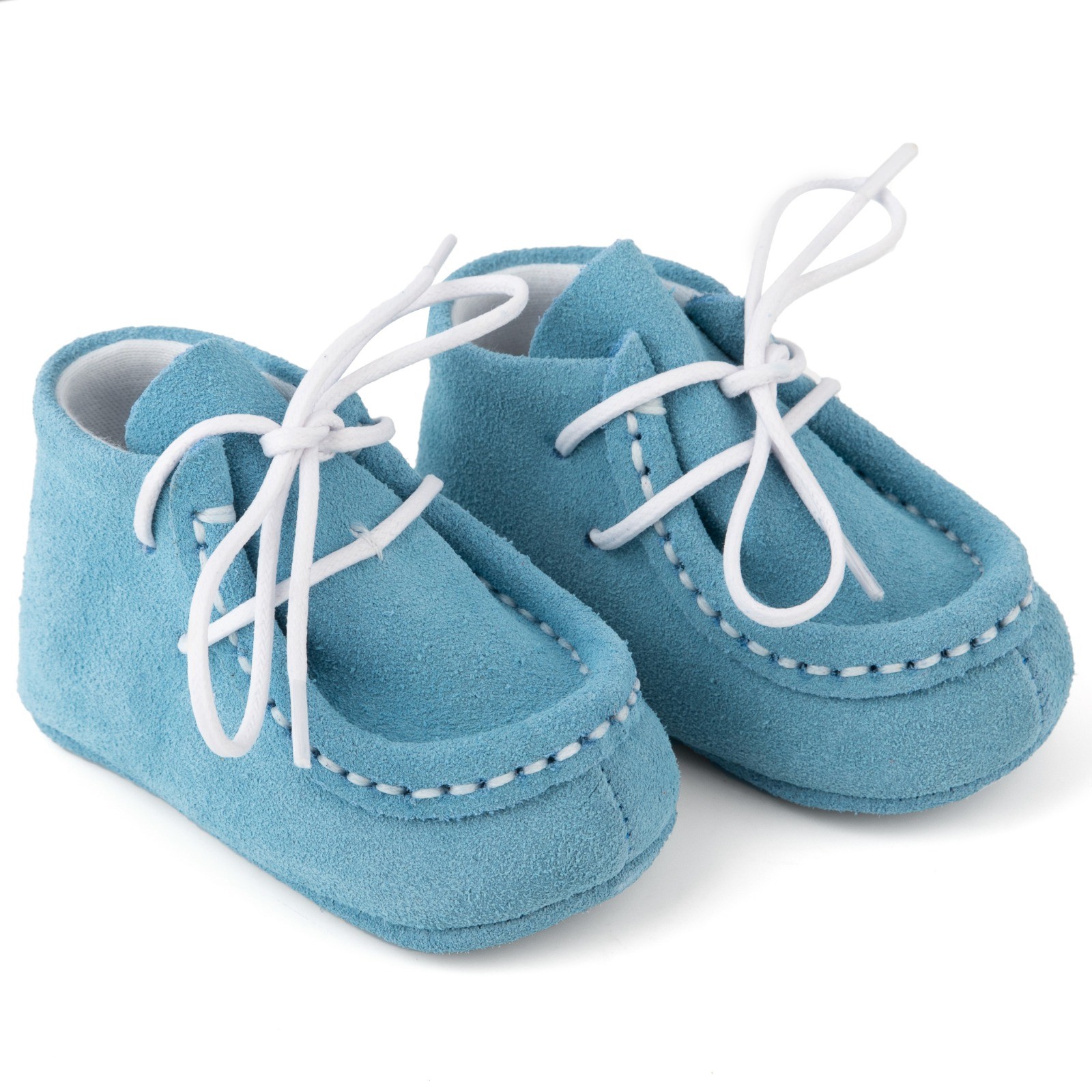 Botosei copii MOCASIN piele naturala bleu