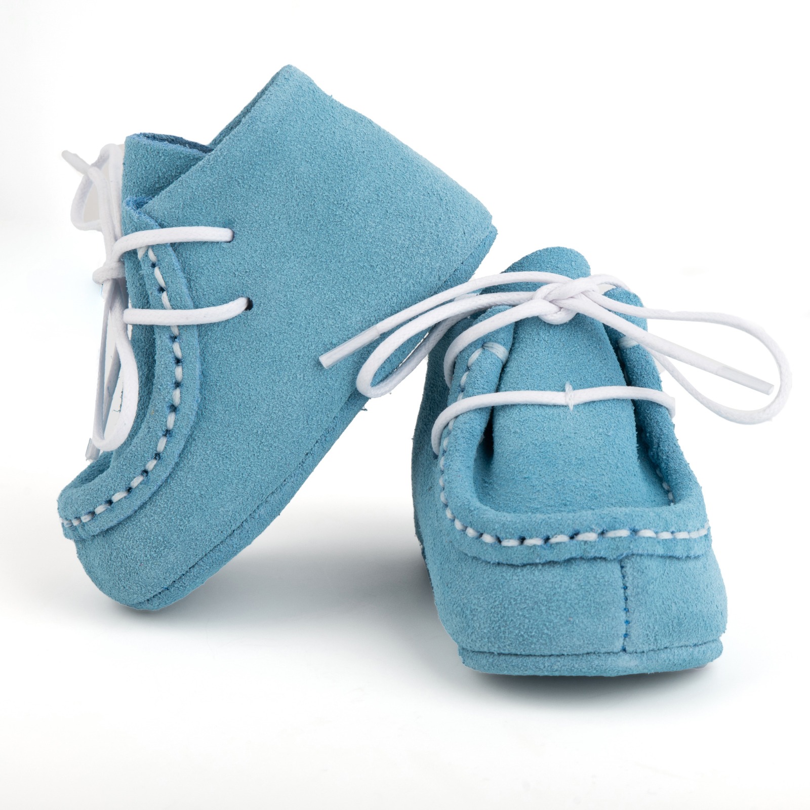 Botosei copii MOCASIN piele naturala bleu1