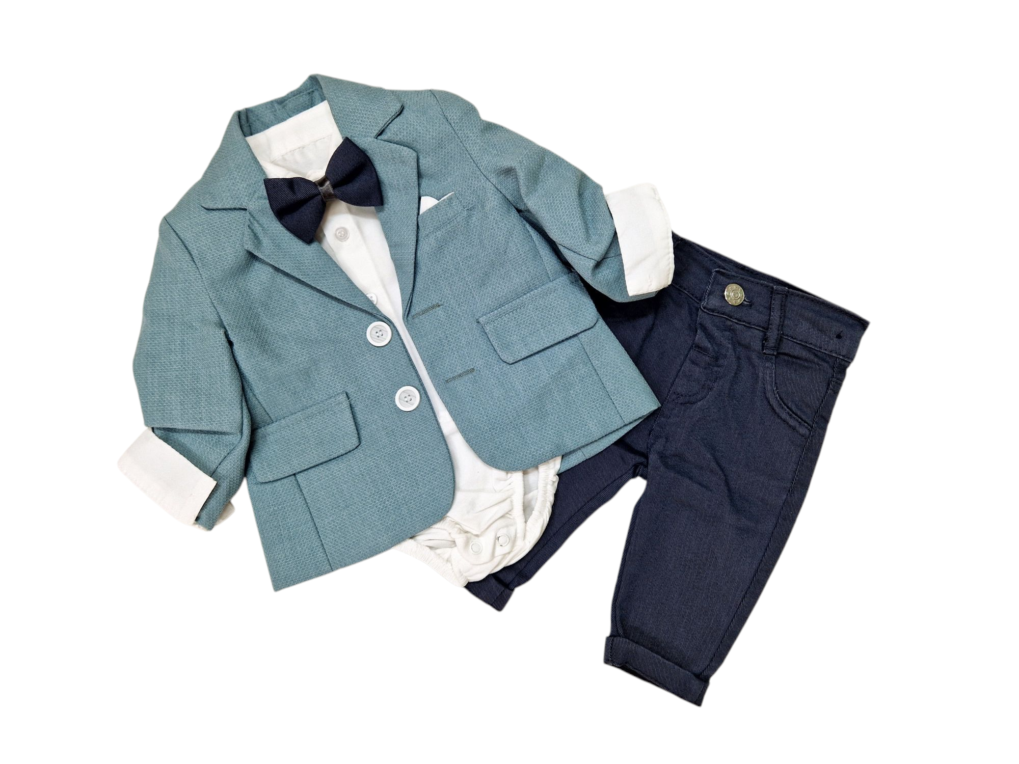 Costum botez baiat TUDOR, verde