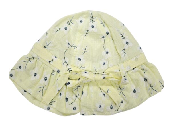 Palarie fete JASMIN FLOWERS 1-3 ani, galben