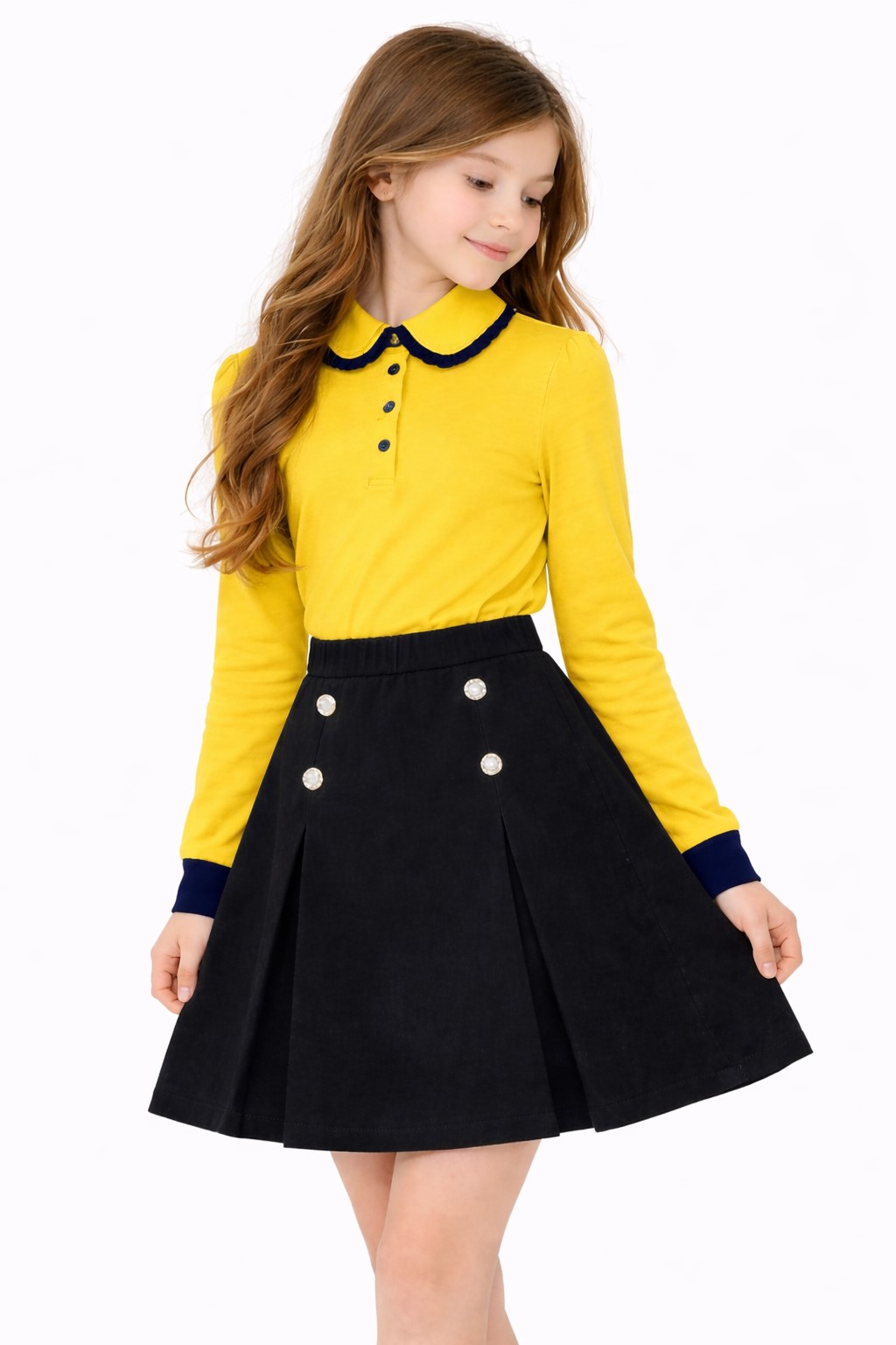 Bluza galbena scoala fete Iulia